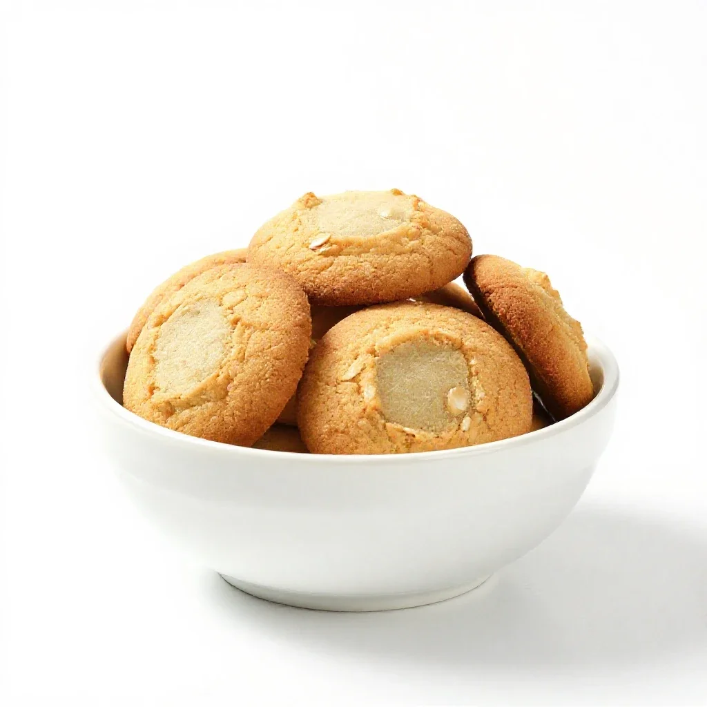 Oatmeal cookie isolated on a white background