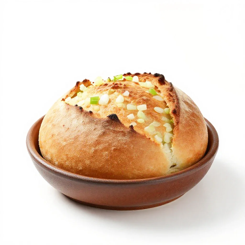 Onion bread isolated on a white background