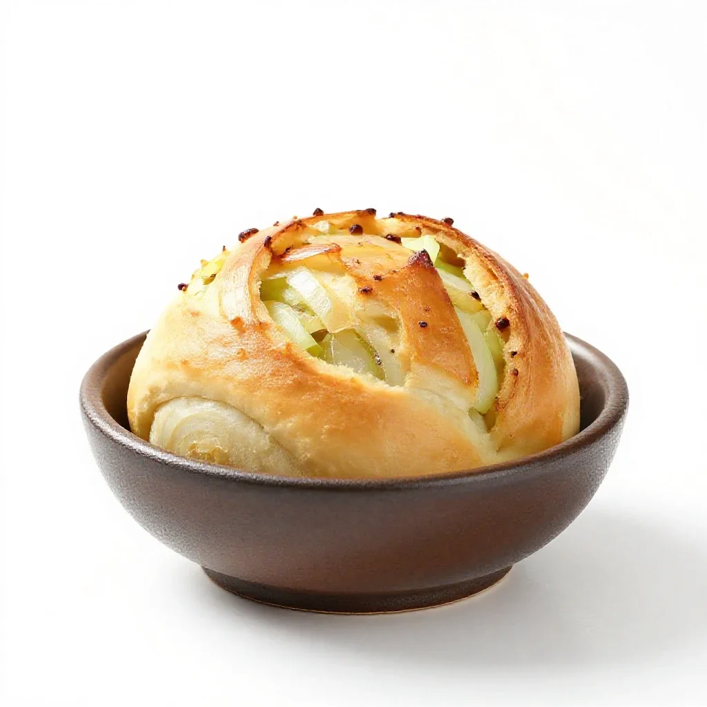 Onion roll isolated on a white background