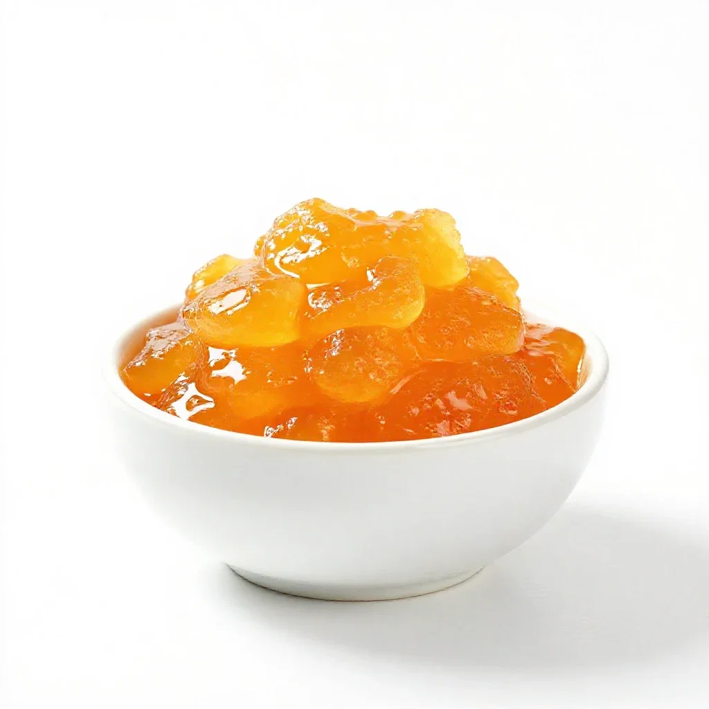Orange marmalade isolated on a white background