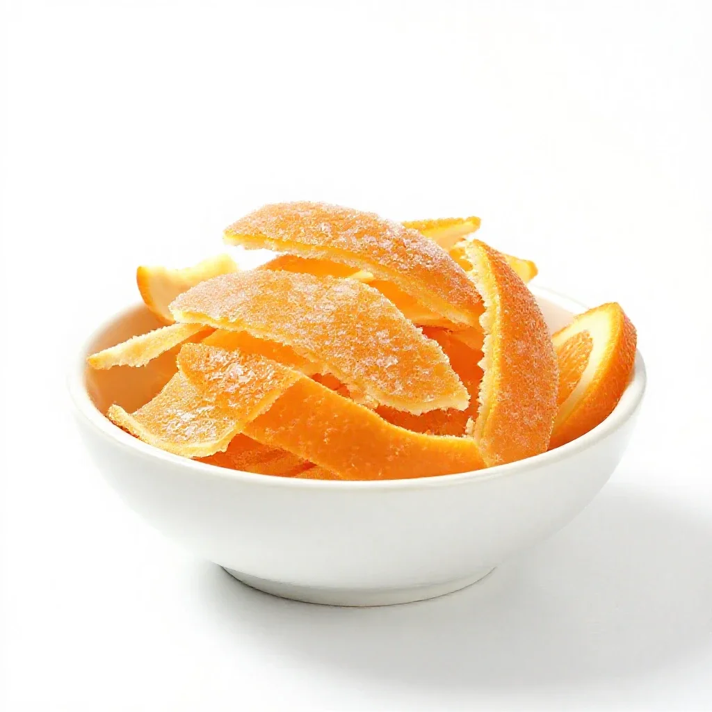 Orange peel isolated on a white background