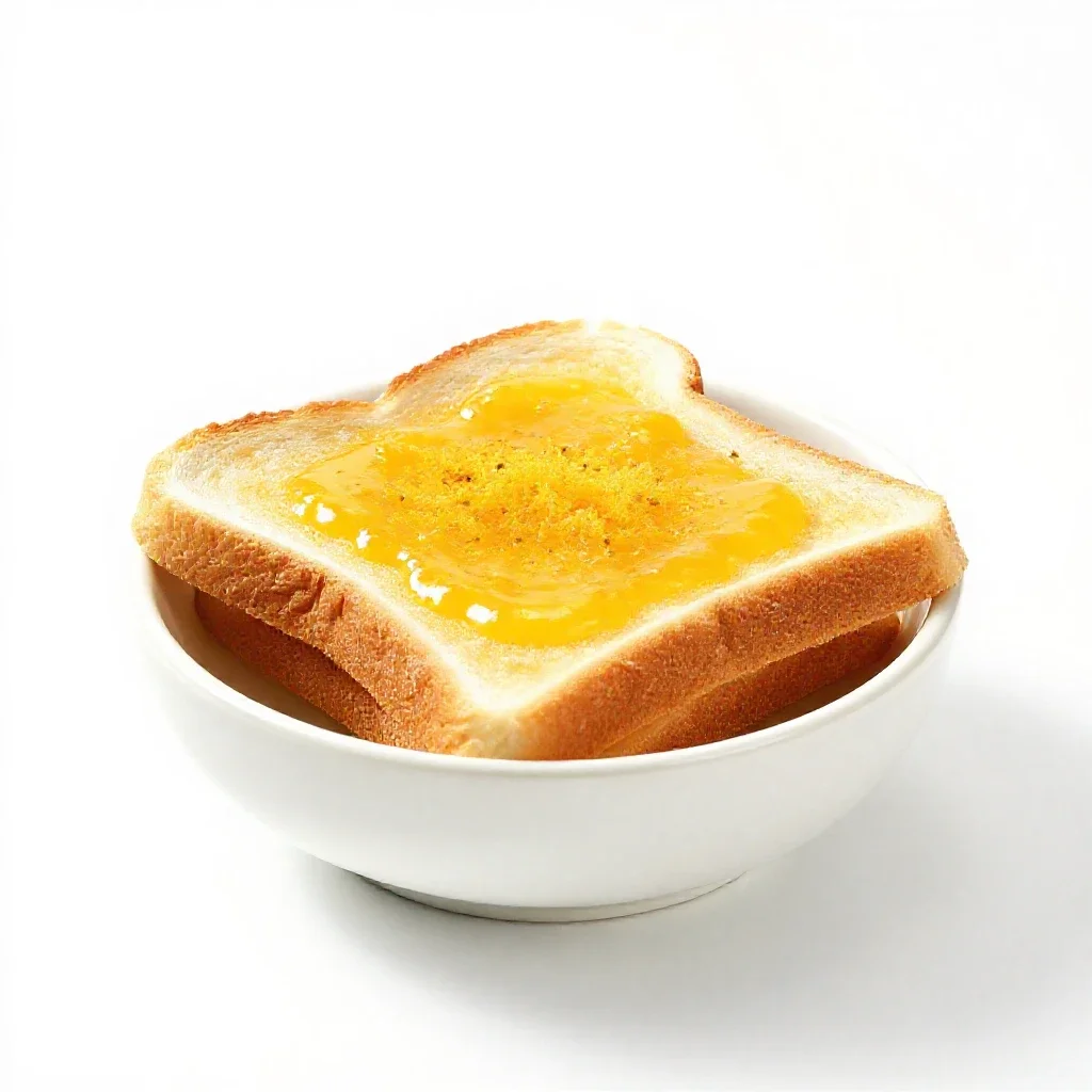 Orange toast isolated on a white background