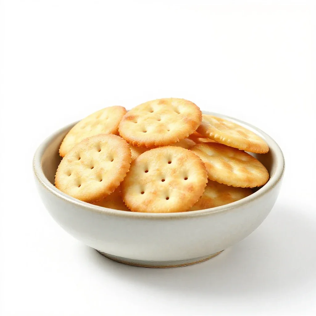 Oyster cracker isolated on a white background
