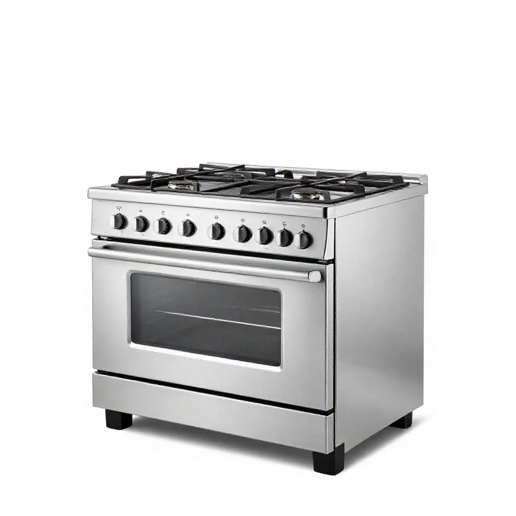 Gas range isolated on a white background