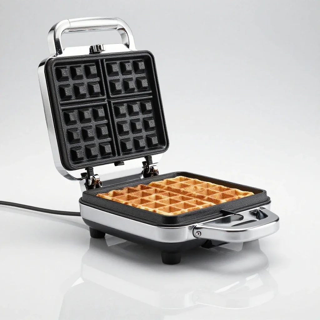 Waffle iron isolated on a white background