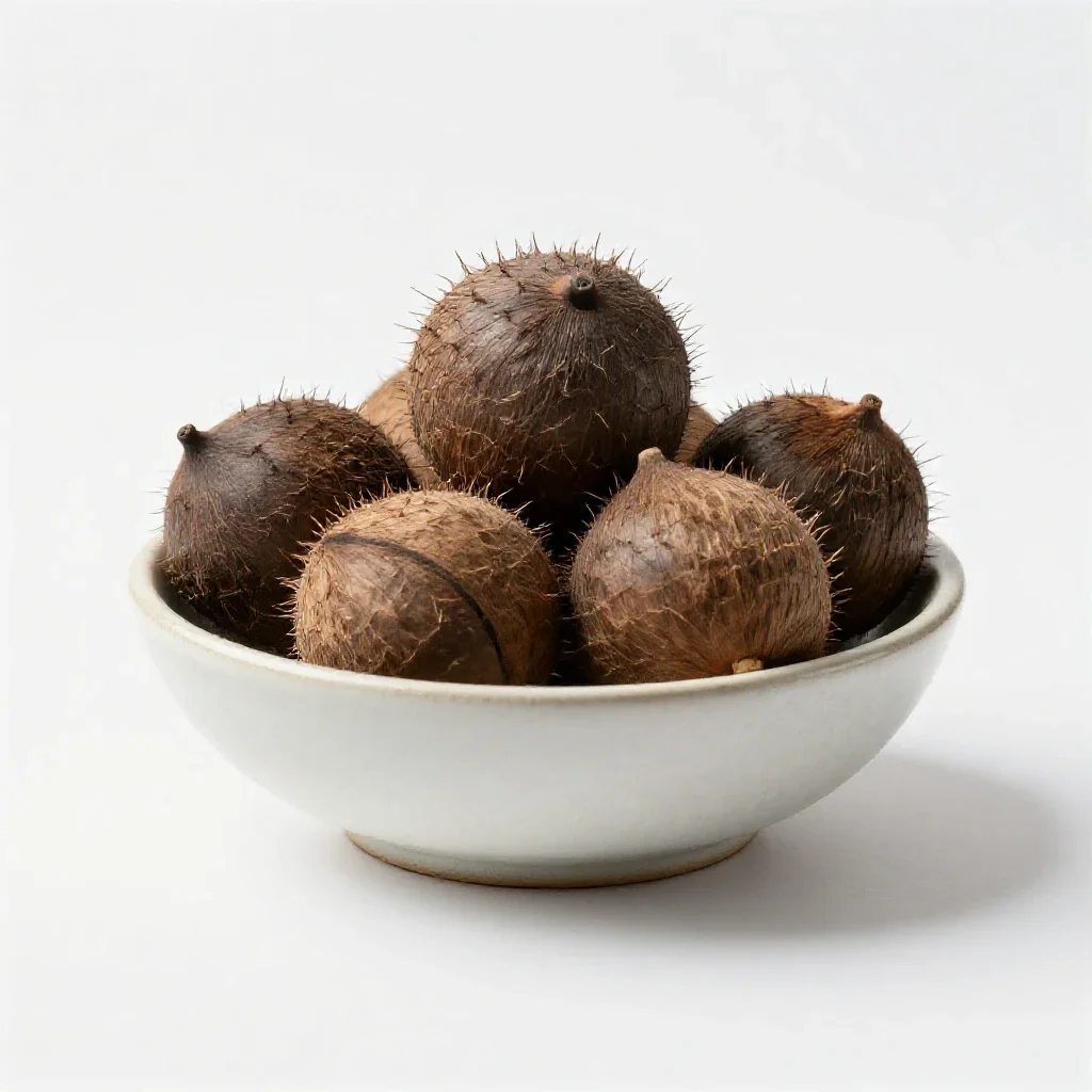 Babassu nut isolated on a white background