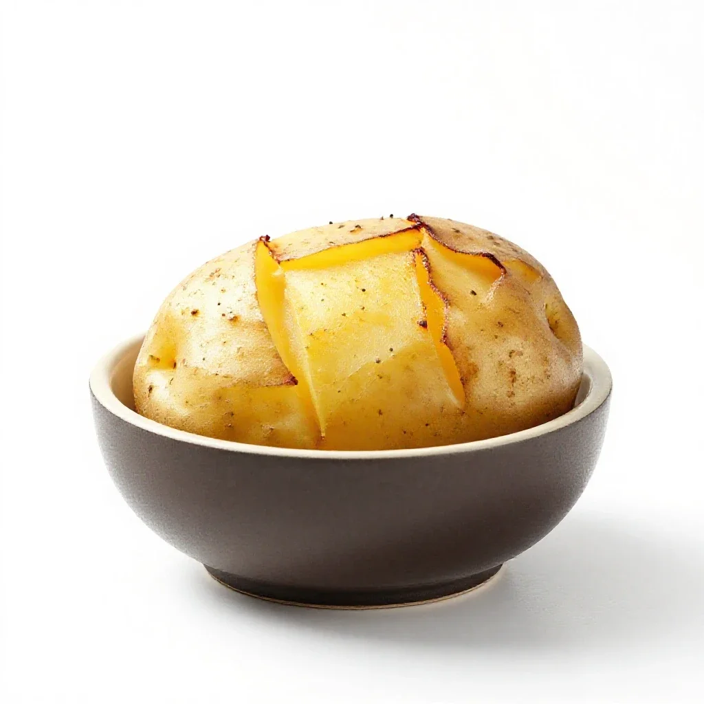 Baked potato isolated on a white background