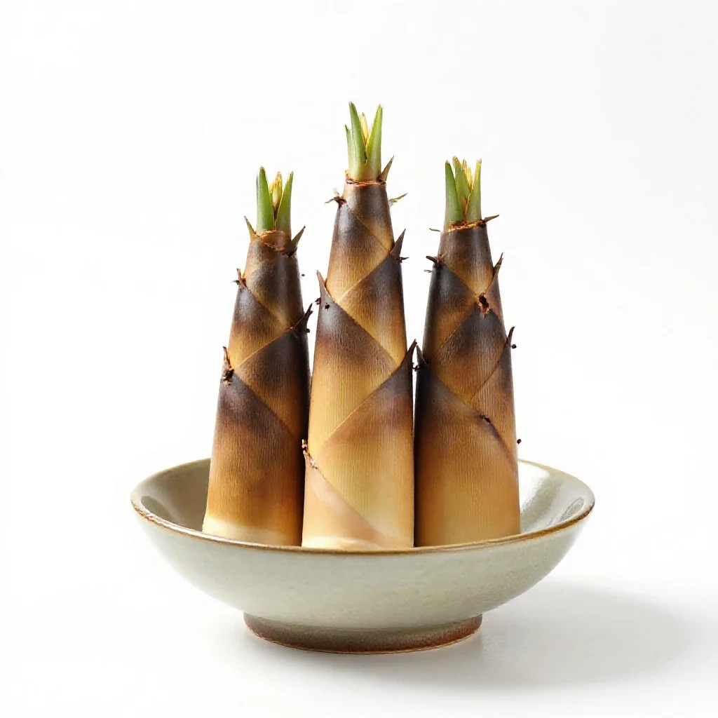 Bamboo shoot isolated on a white background