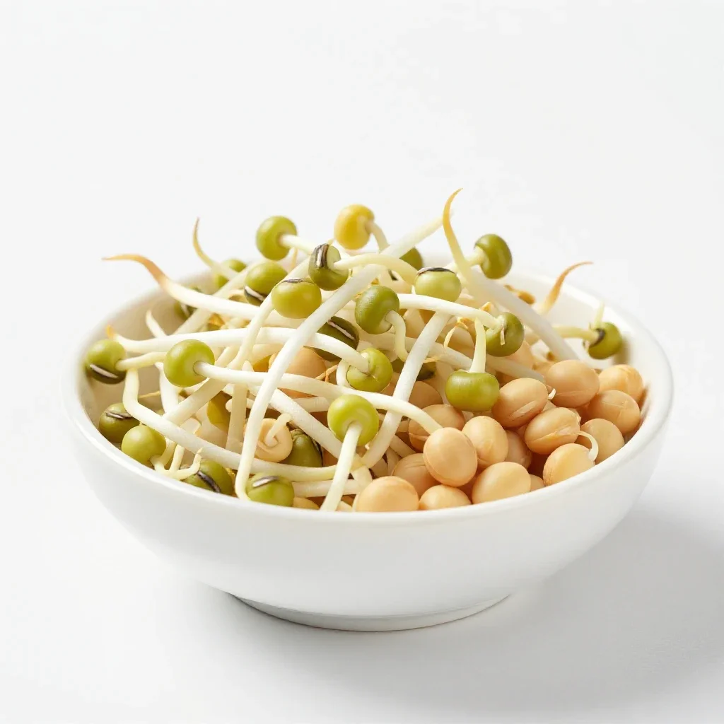 Bean sprout isolated on a white background