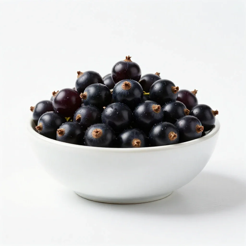 Black currant isolated on a white background