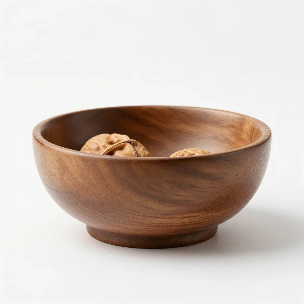 Black walnut isolated on a white background