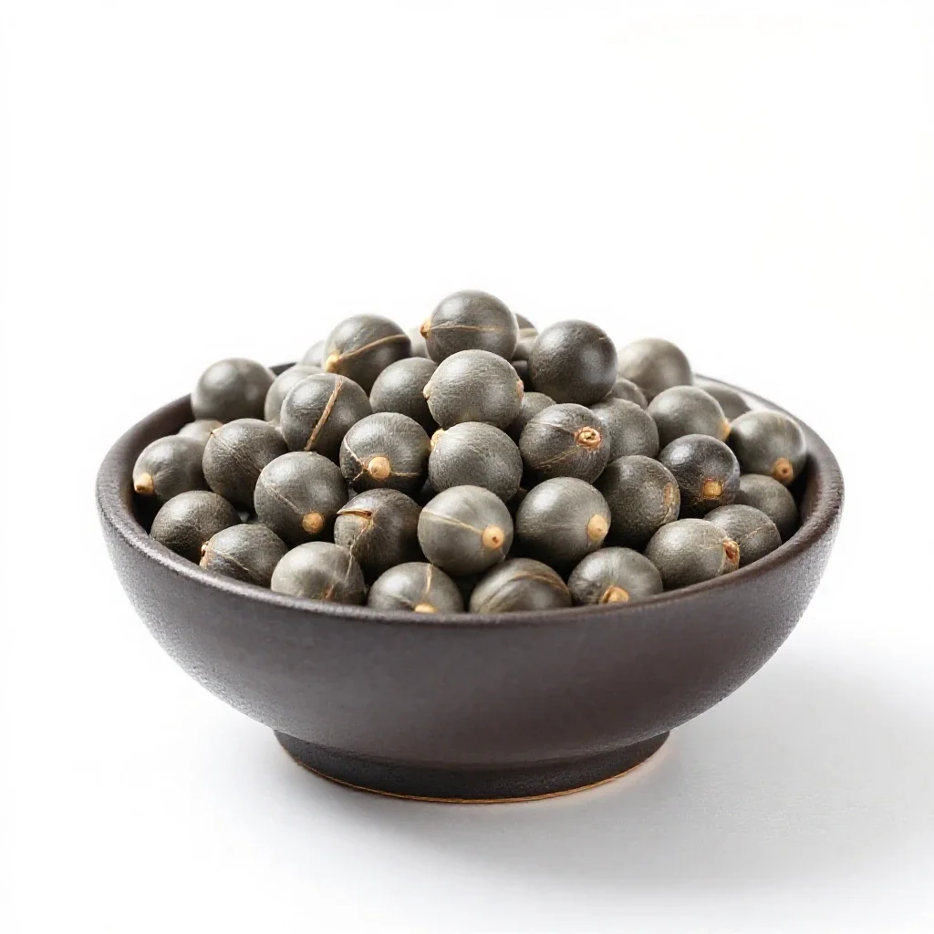 Bonduc nut isolated on a white background
