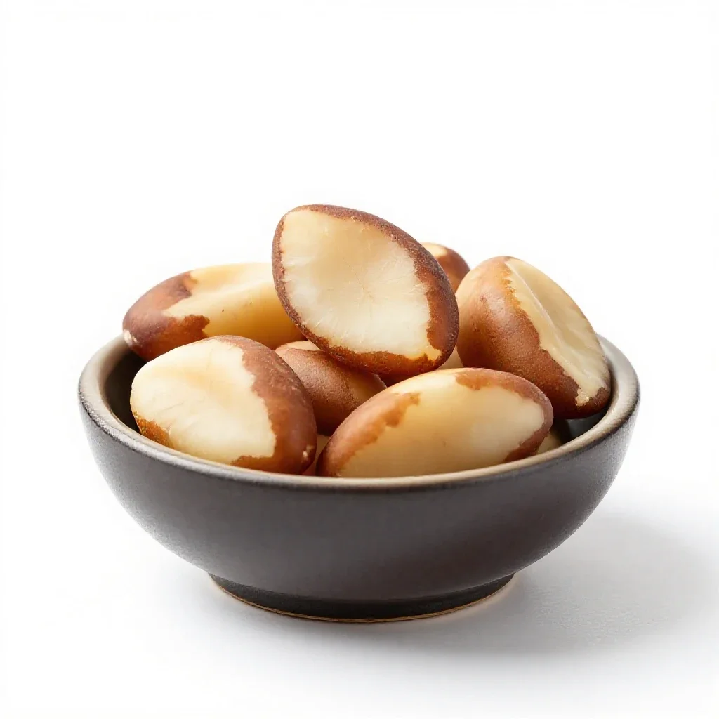 Brazil nut isolated on a white background
