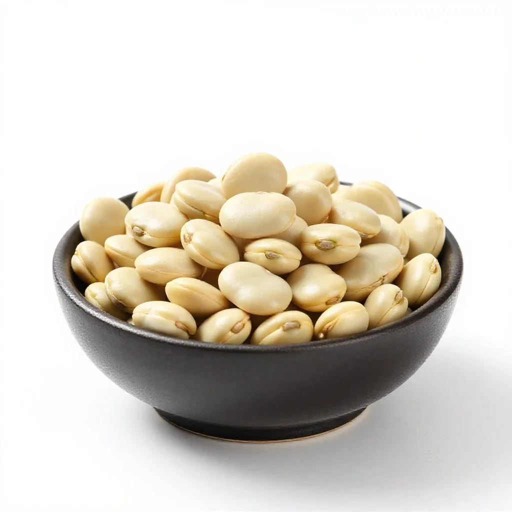 Broad bean isolated on a white background