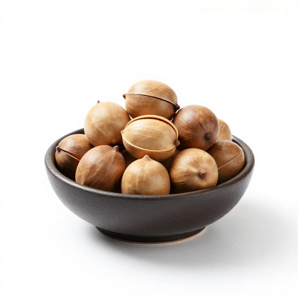 Candlenut isolated on a white background