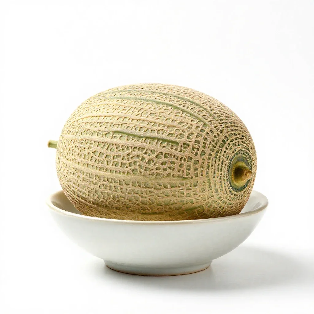 Cantaloup isolated on a white background