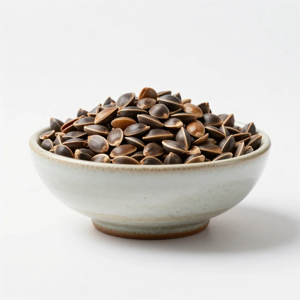 Cembra nut isolated on a white background
