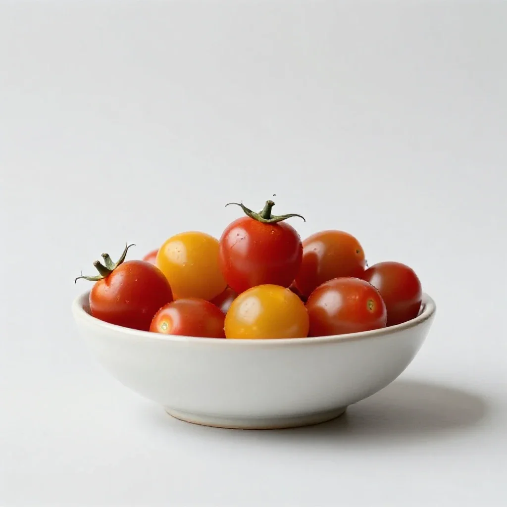 Cherry tomato isolated on a white background