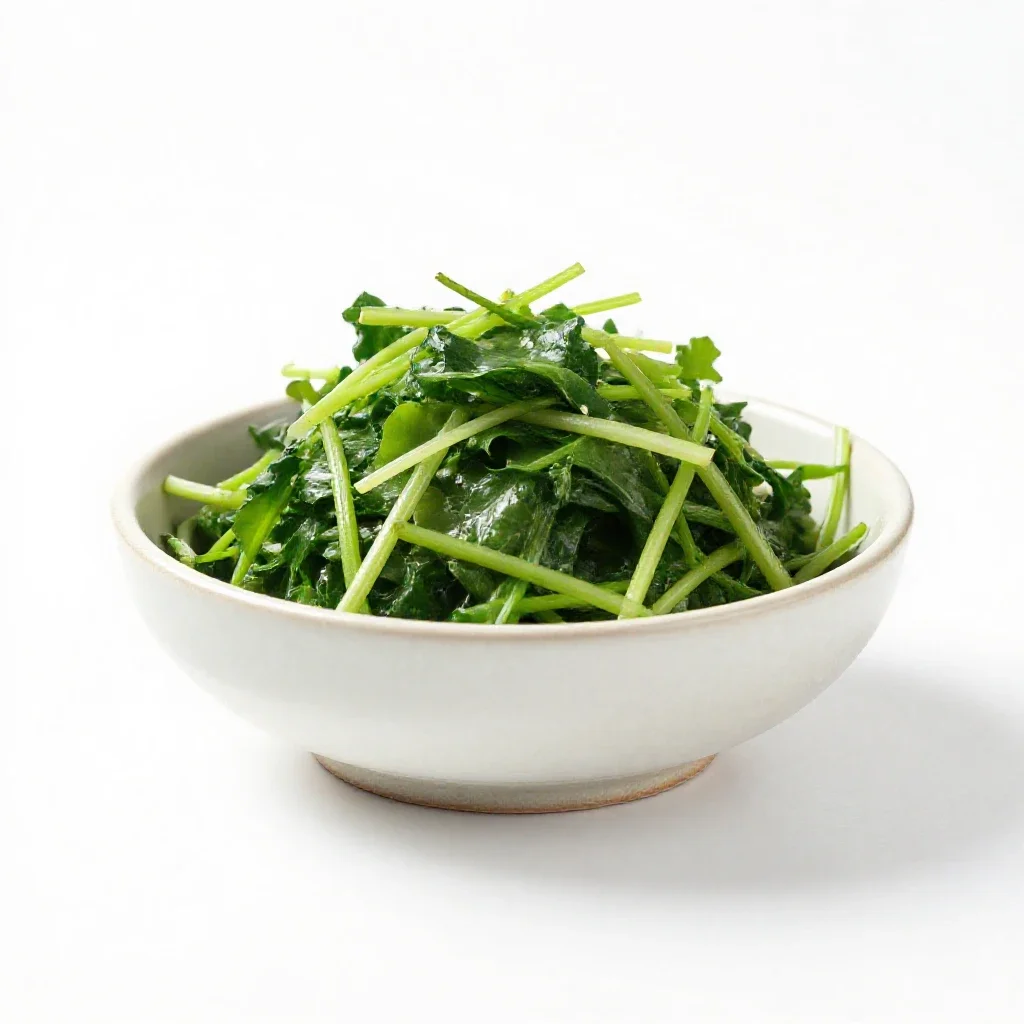 Chop-suey greens isolated on a white background