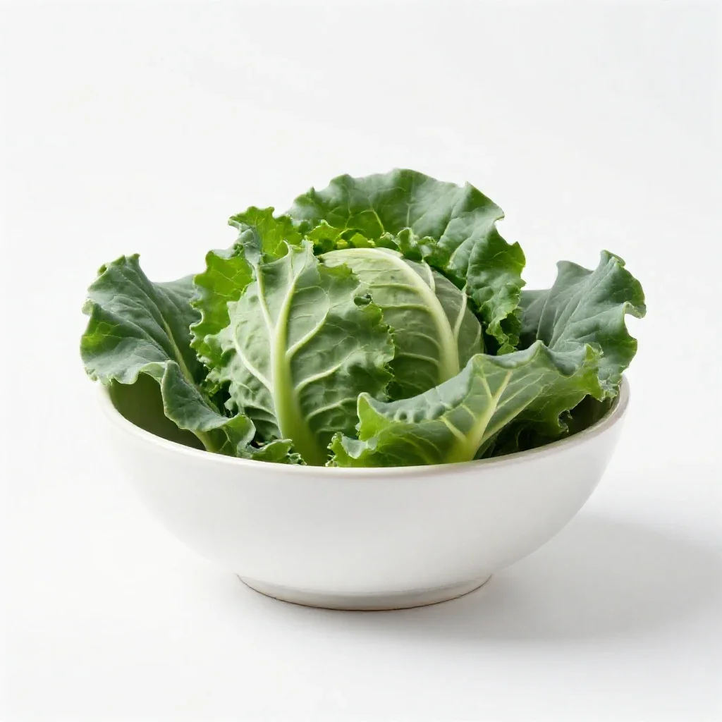 Collards isolated on a white background