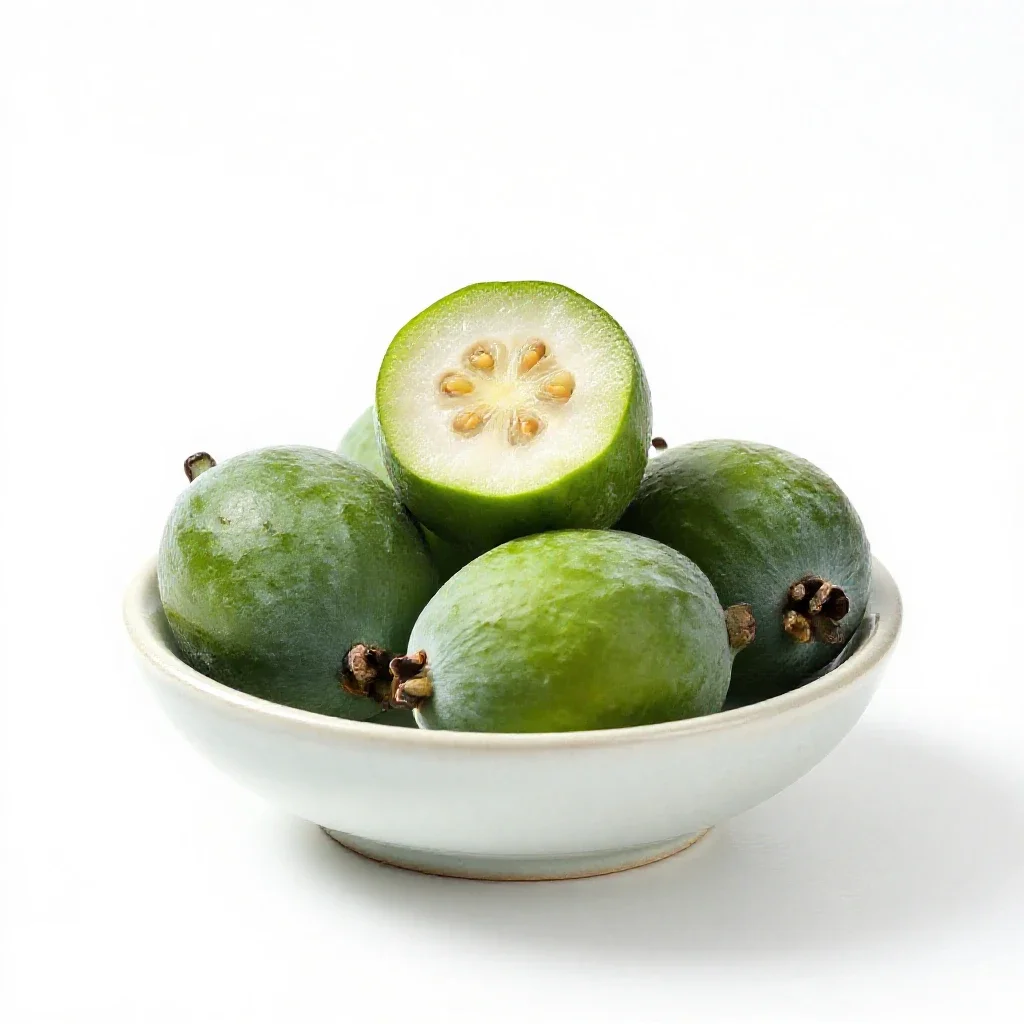 Feijoa isolated on a white background
