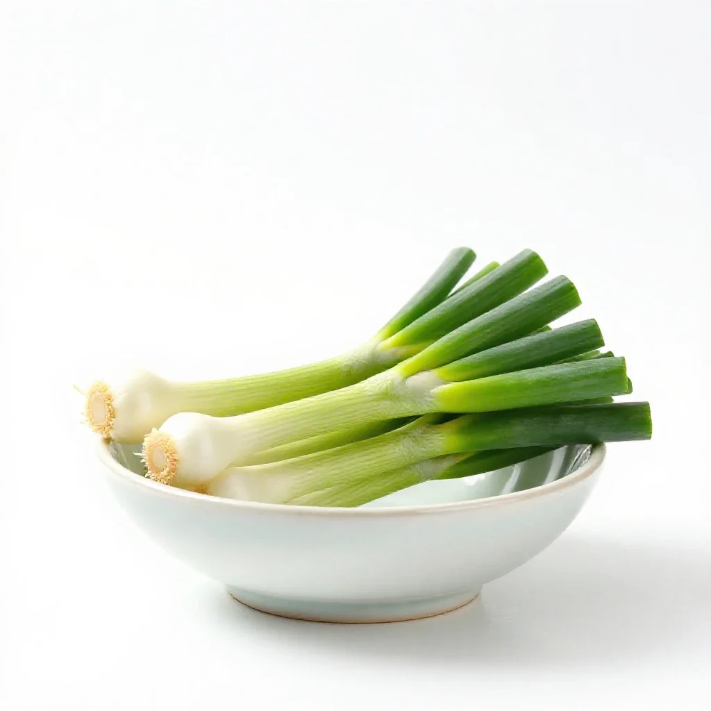 Green onion isolated on a white background