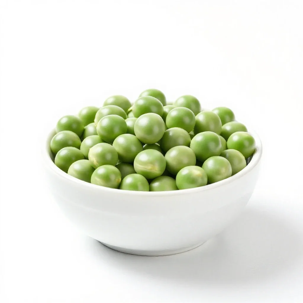 Green pea isolated on a white background