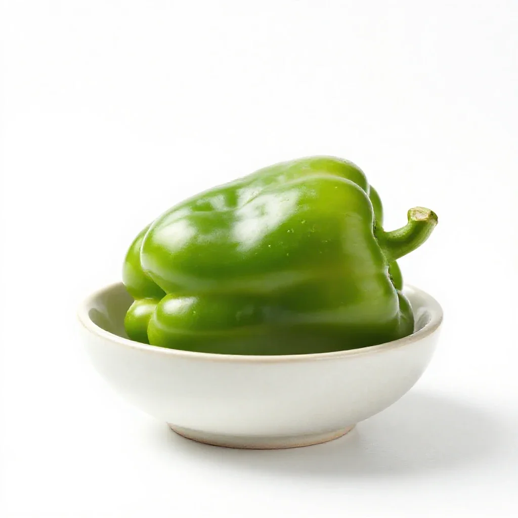 Green pepper isolated on a white background