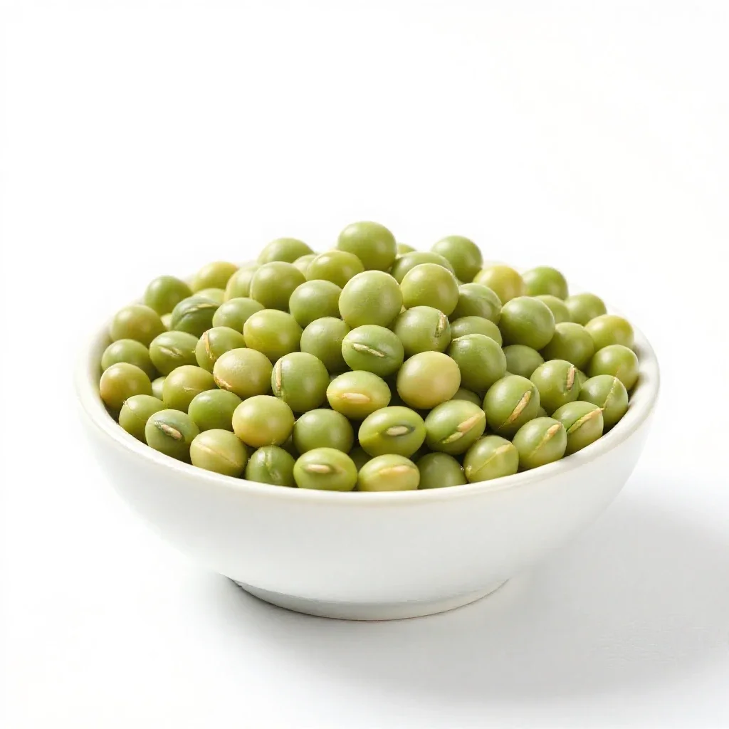 Green soybean isolated on a white background