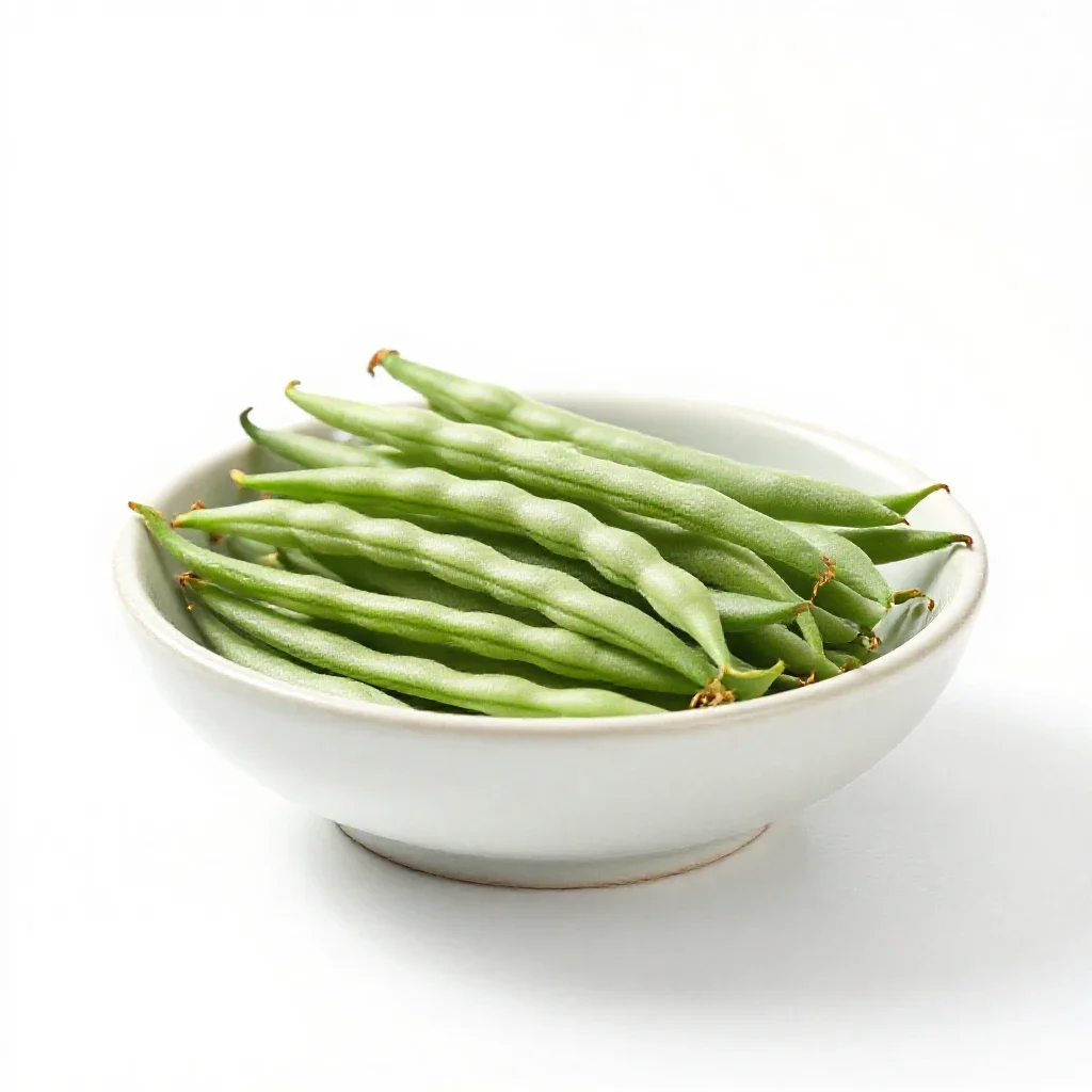 Haricot vert isolated on a white background