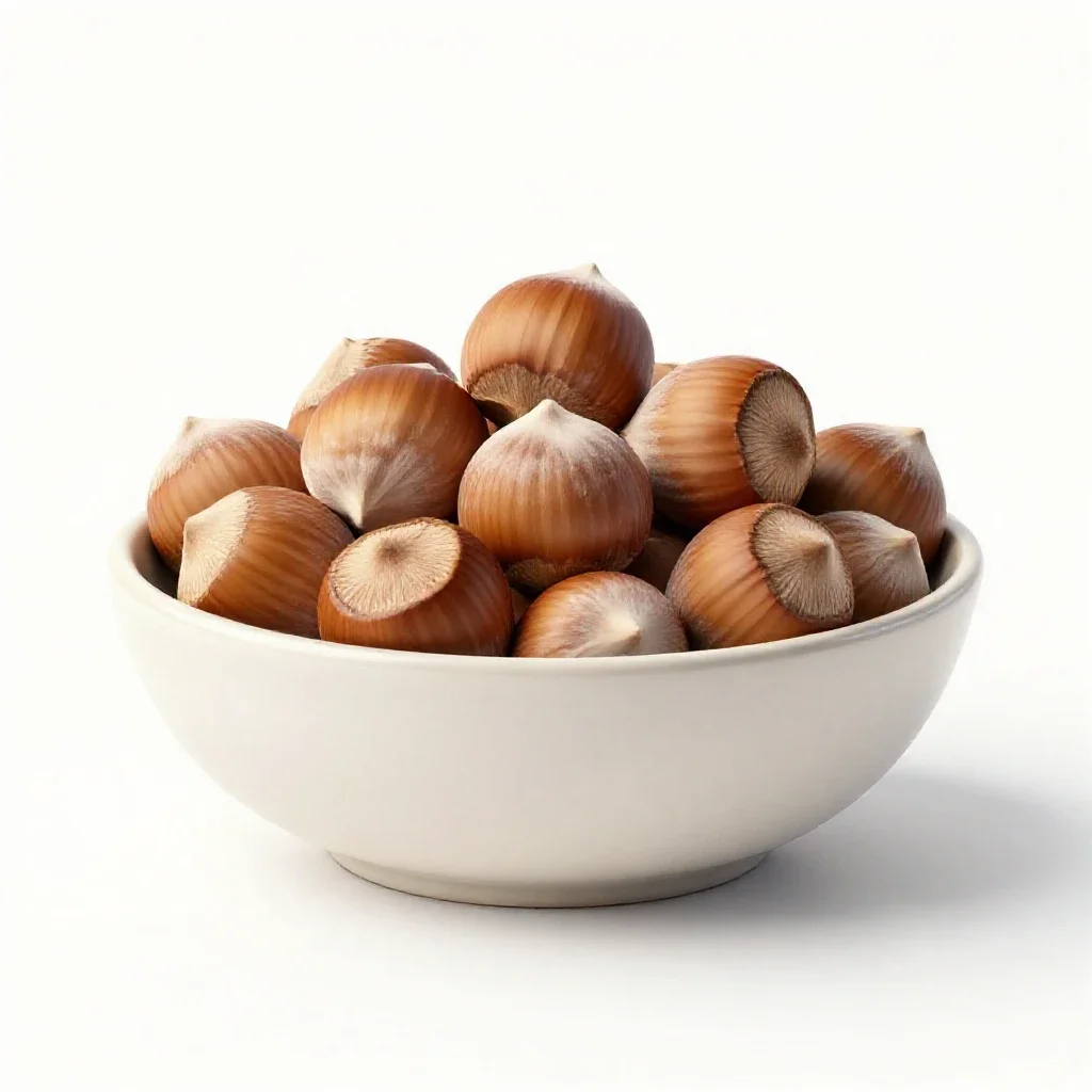Hazelnut isolated on a white background