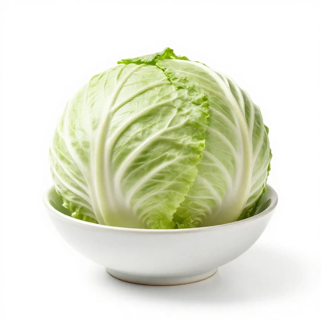 Head cabbage isolated on a white background