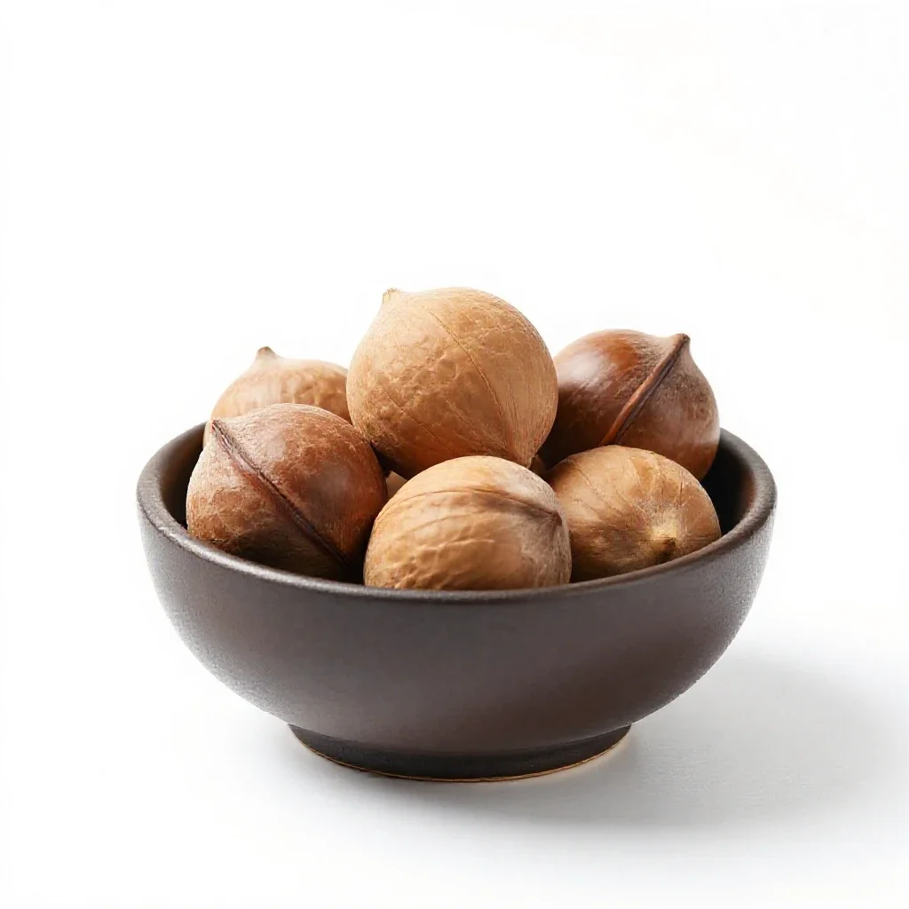 Hickory nut isolated on a white background