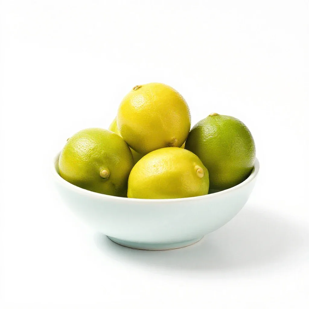 Key lime isolated on a white background