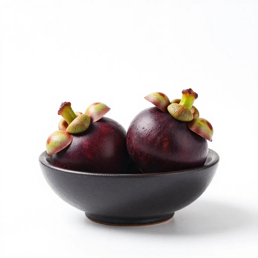 Mangosteen isolated on a white background