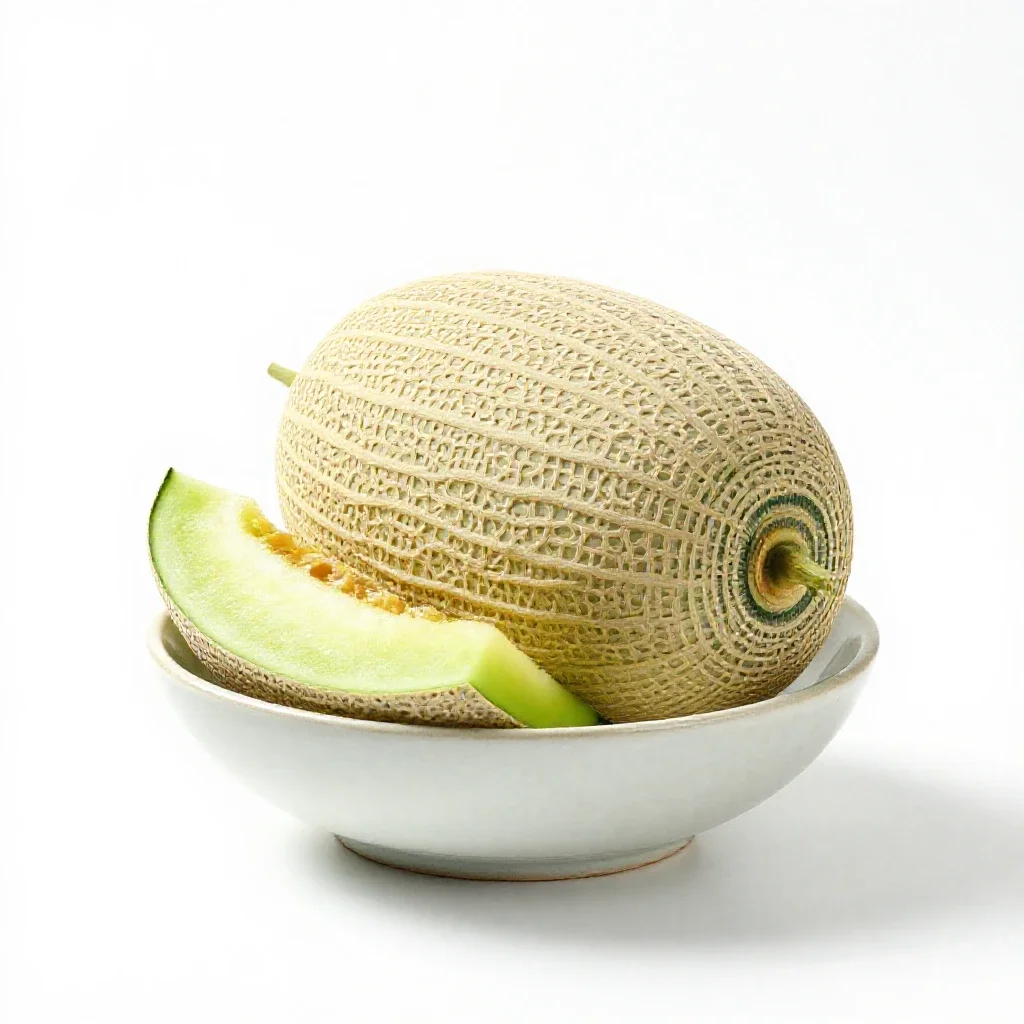 Muskmelon isolated on a white background