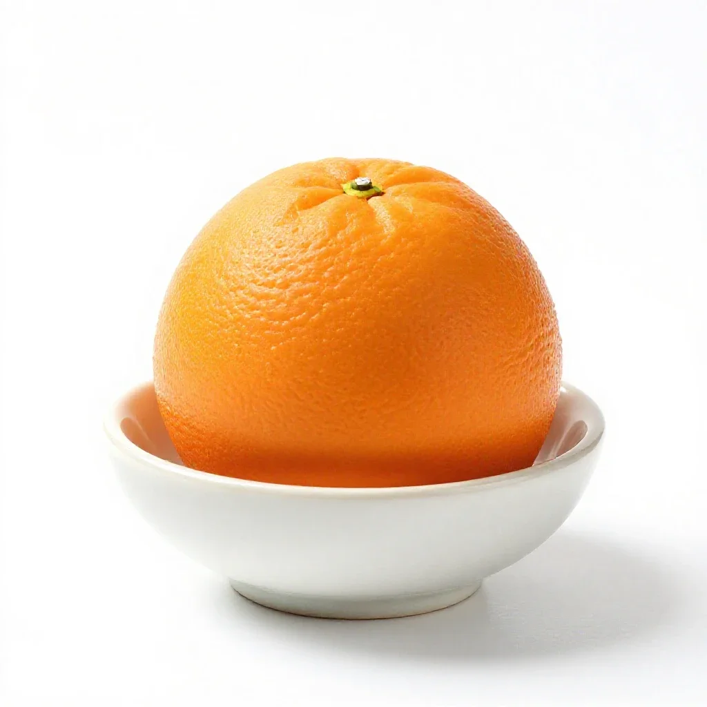 Navel orange isolated on a white background