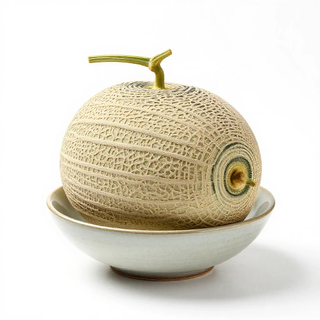 Net melon isolated on a white background