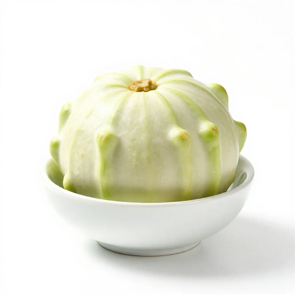 Pattypan squash isolated on a white background
