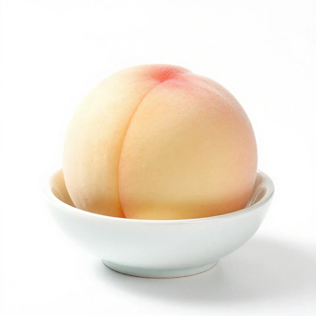 Peach isolated on a white background