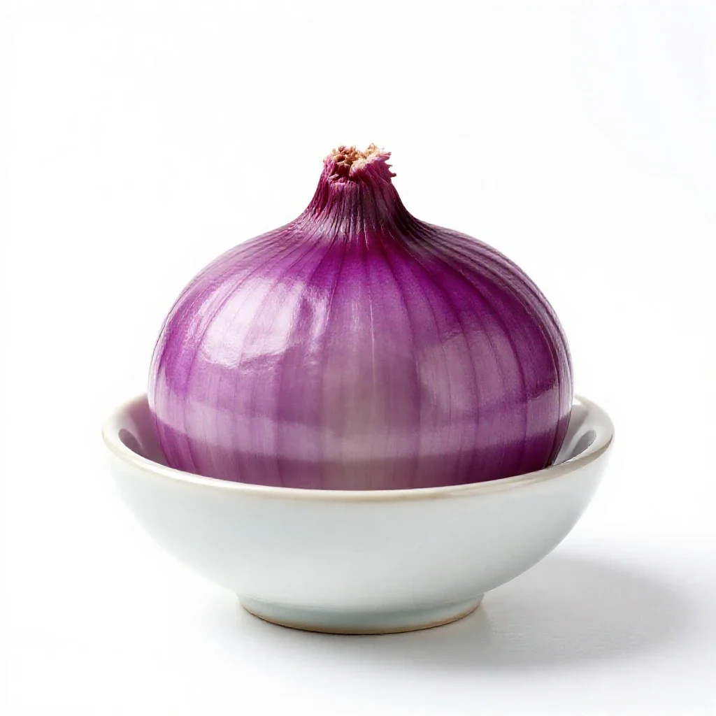 Purple onion isolated on a white background