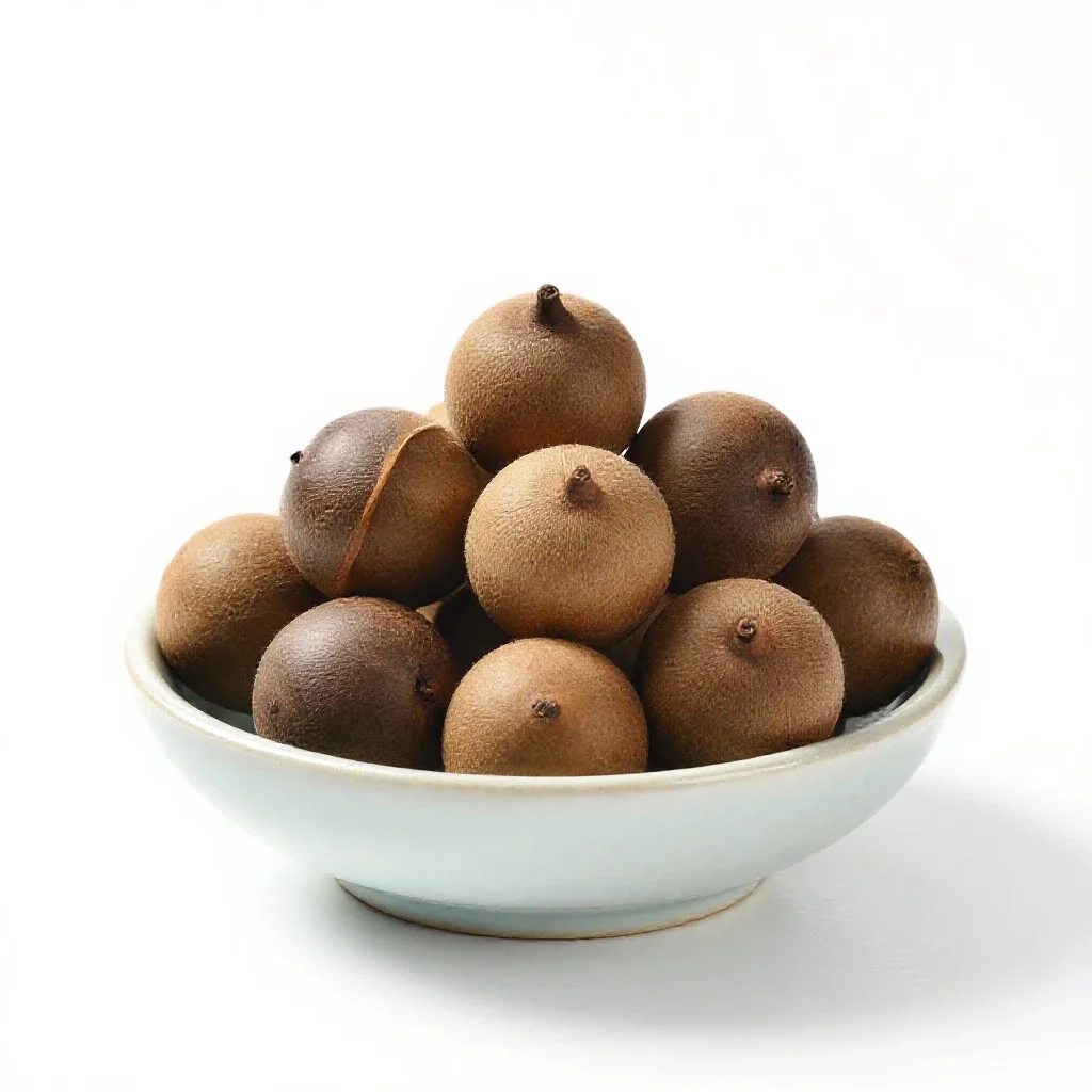 Quandong nut isolated on a white background