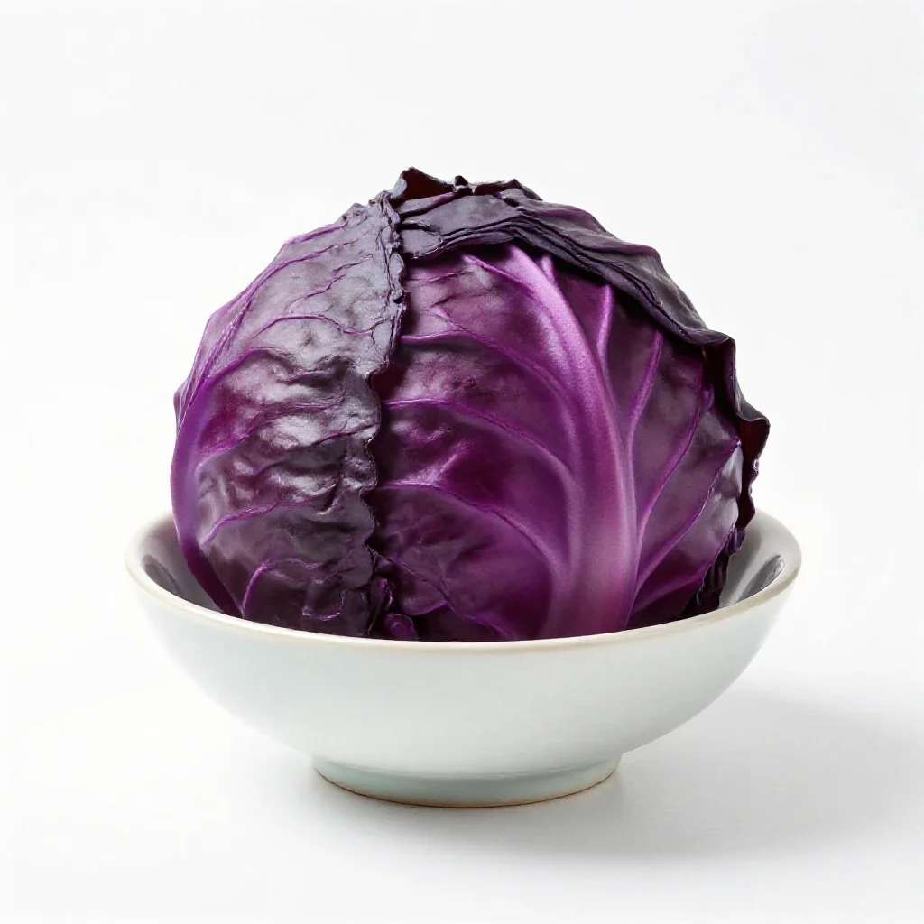 Red cabbage isolated on a white background
