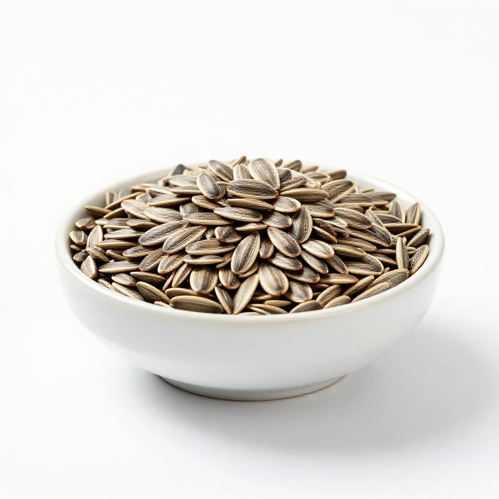 Safflower seed isolated on a white background
