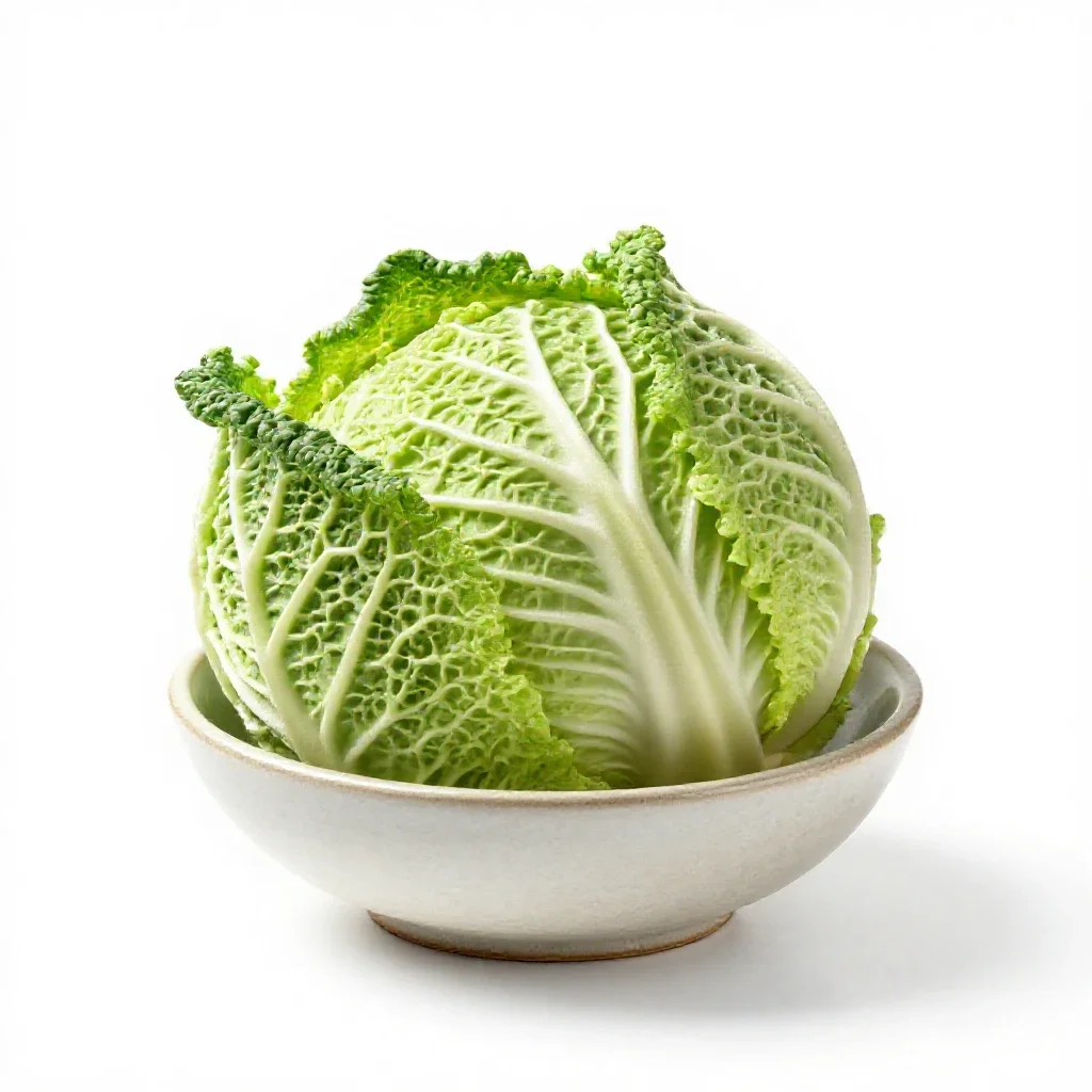 Savoy cabbage isolated on a white background