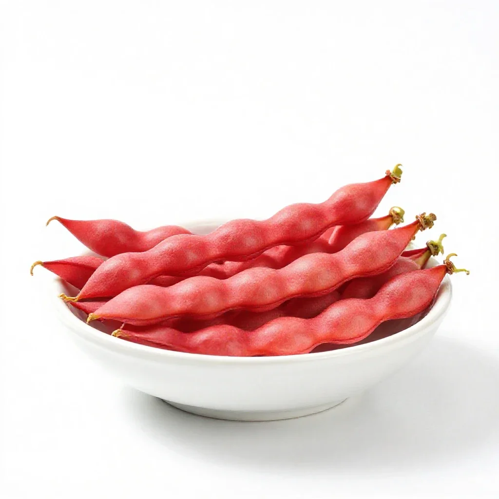 Scarlet runner isolated on a white background