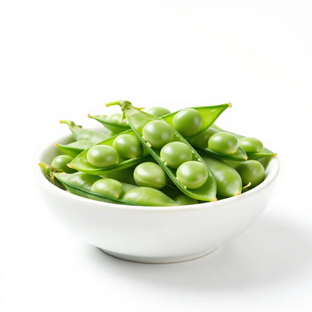 Snow pea isolated on a white background