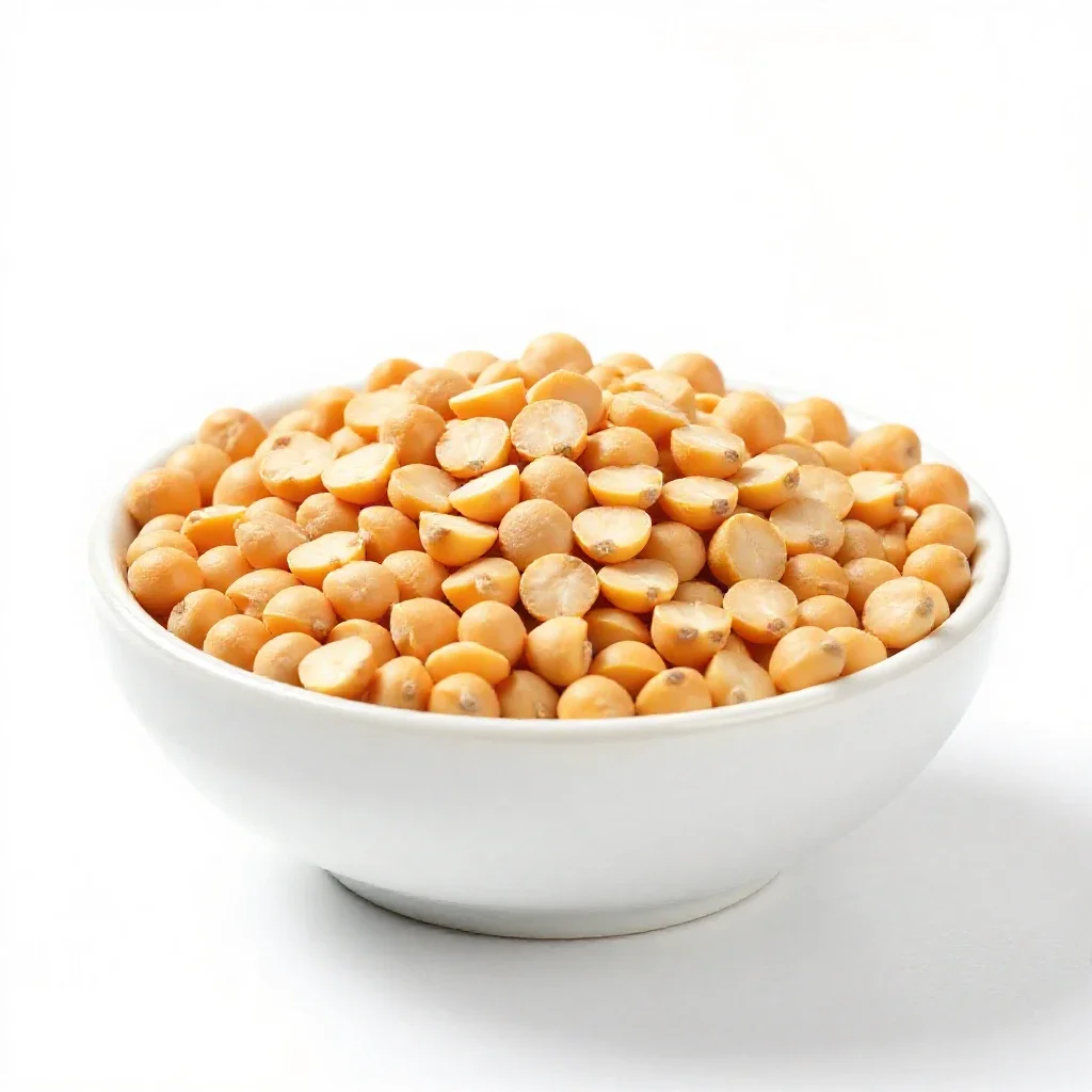 Split-pea isolated on a white background