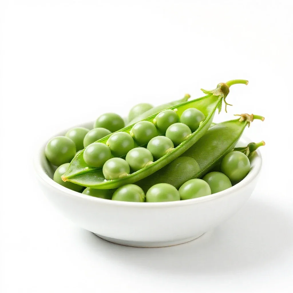 Sugar snap pea isolated on a white background
