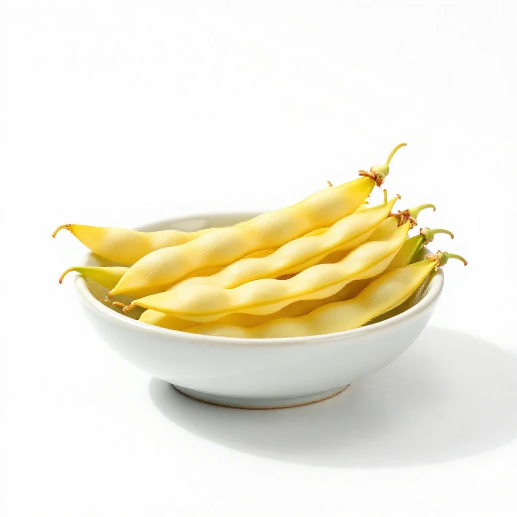 Wax bean isolated on a white background